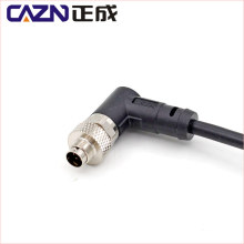 Waterproof 2 3 4 5 6 7 8 PIN Right angle 90 Degree M9 Male Female Un-shielded Shielded overmolded cable